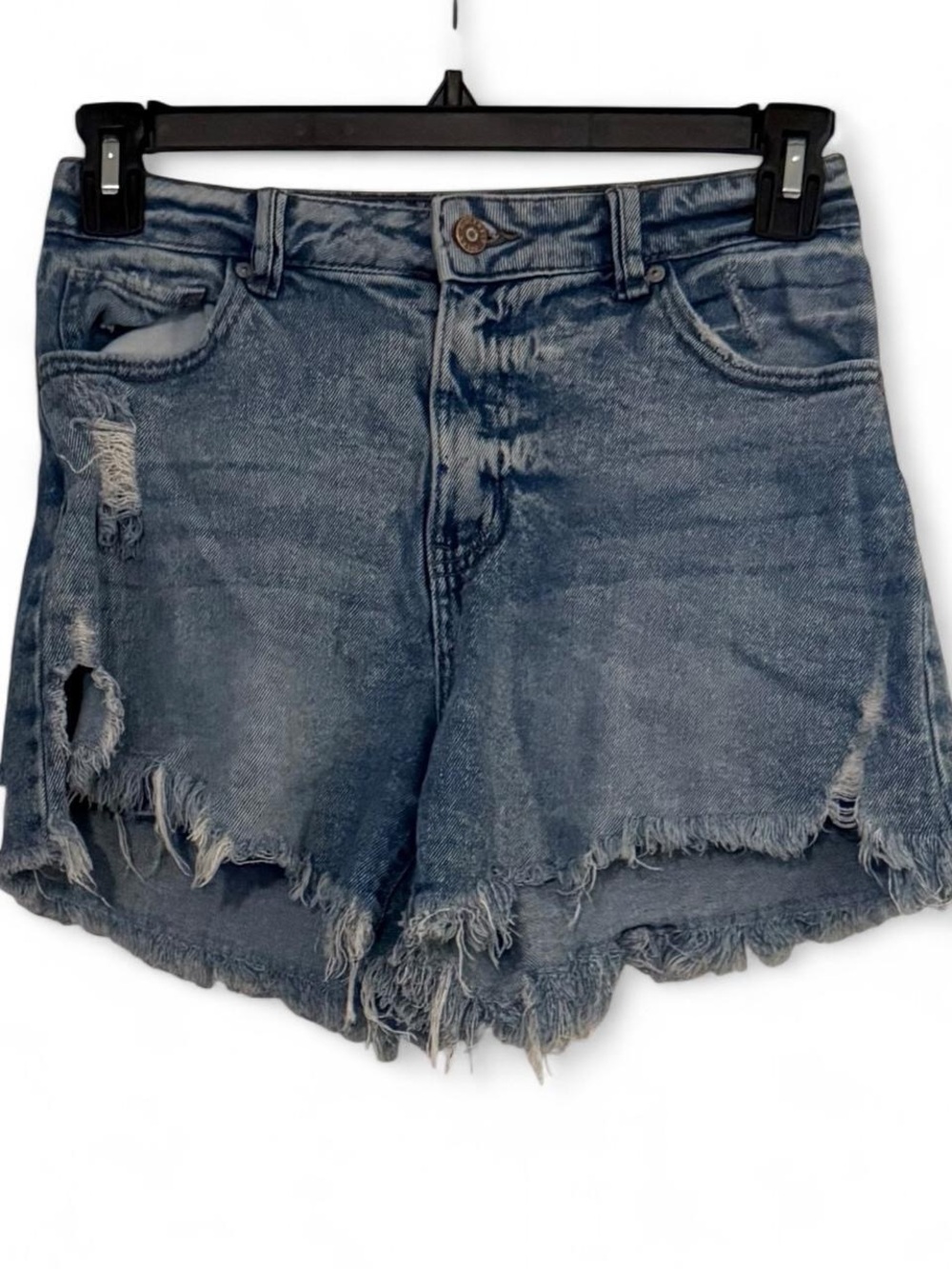 Sincerely Jules Distressed Denim Jean Shorts - Blue